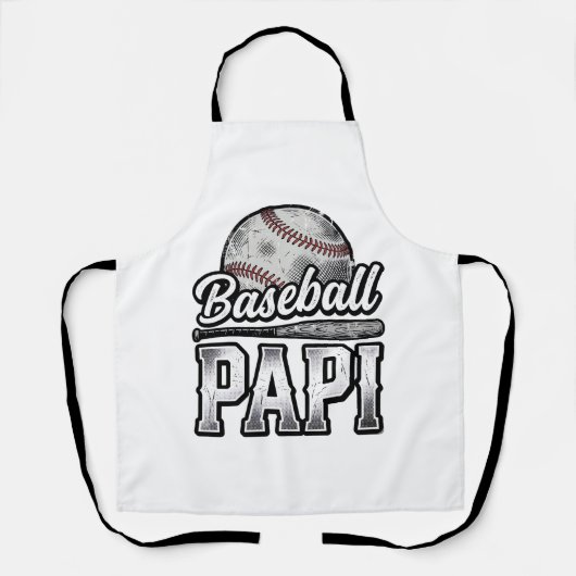 Vintage Baseball Papi abgenutztes Dad-Shirt-Design Schürze (Vorderseite)