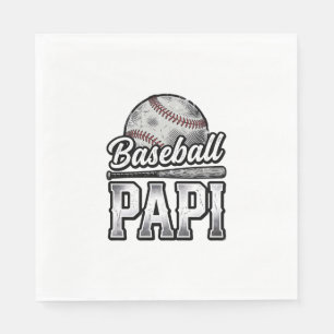 Vintage Baseball Papi abgenutztes Dad-Shirt-Design Serviette