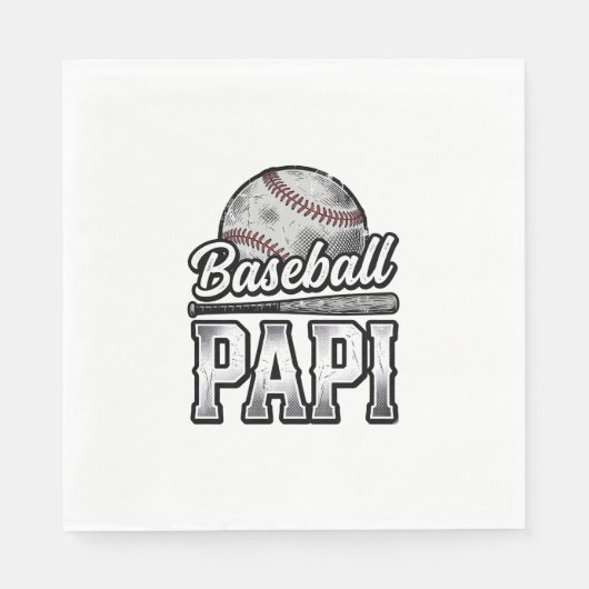 Vintage Baseball Papi abgenutztes Dad-Shirt-Design Serviette (Vorderseite)