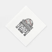 Vintage Baseball Papi abgenutztes Dad-Shirt-Design Serviette (Ecke)