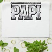 Vintage-Baseball-Papi-Distressed-Dad-Shirt-Design_ Geschirrtuch (Gefaltet)