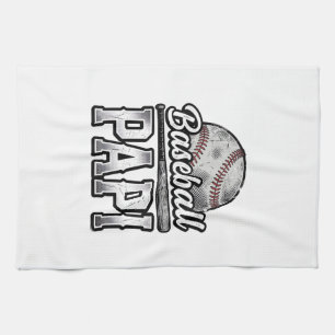 Vintage-Baseball-Papi-Distressed-Dad-Shirt-Design_ Geschirrtuch