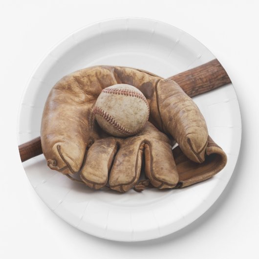 Vintage-Baseball Pappteller (Vorderseite)