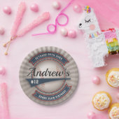 Vintage Baseball-Party-Papierplatte Pappteller (Party)