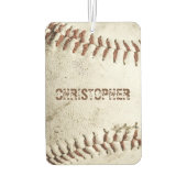 Vintage-Baseball Personalisiert Autolufterfrischer (Rückseite)