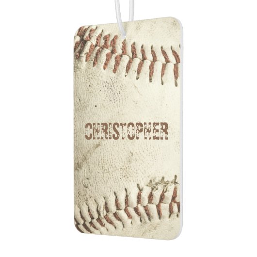 Vintage Baseball Personalized Autolufterfrischer (Links)