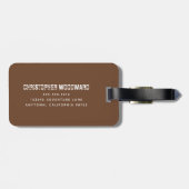 Vintage-Baseball-Personalized Gepäckanhänger (Rückseite horizontal)