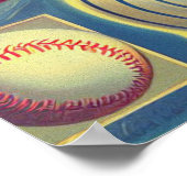 Vintage-Baseball-Pin-up Poster (Ecke)
