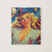 Vintage-Baseball-Pin-up Puzzle (Vertikal)