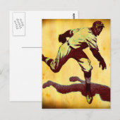 Vintage Baseball-Pitcher-Note Postkarte (Vorne/Hinten)