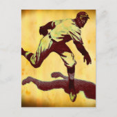 Vintage Baseball-Pitcher-Note Postkarte (Vorderseite)