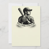 Vintage Baseball Player Men's 50th Birthday Einladung (Rückseite)