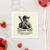 Vintage Baseball Player Men's 50th Birthday Serviette (Beispiel)