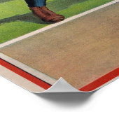 Vintage Baseball Players Poster (Ecke)