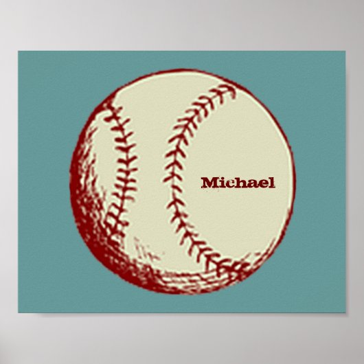 Vintage Baseball Poster (Vorne)