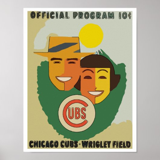 Vintage Baseball Poster (Vorne)