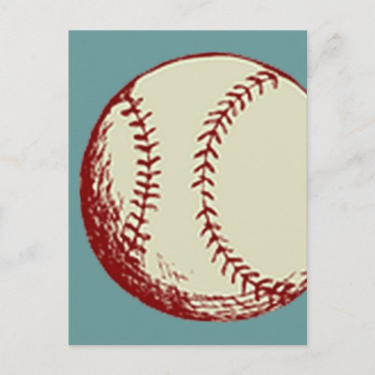 Vintage Baseball Postkarte (Vorderseite)