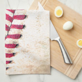 Vintage Baseball-rote Stich-nahes hohes Foto Handtuch (Viertel Falte)