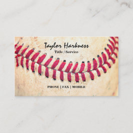 Vintage Baseball-rote Stich-nahes hohes Foto Visitenkarte