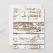 Vintage Baseball Rustikale Barnholz-Babydusche Einladung (Rückseite)