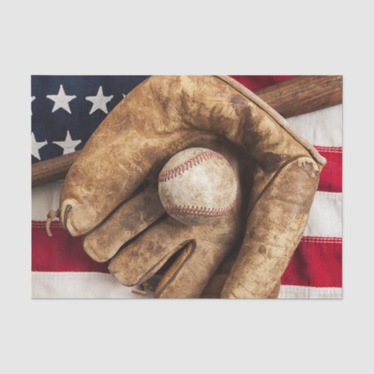 Vintage Baseball Seidenpapier (Vorderseite)