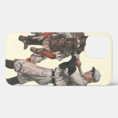 Vintage Baseball-Spieler Case-Mate iPhone Hülle (Rückseite (Horizontal))