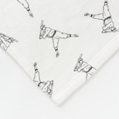 Vintage Baseball-Spieler-CUSTOM HINTERGRUNDFARBE Fleecedecke (Ecke)