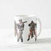 Vintage Baseball-Spieler Kaffeetasse (VorderseiteRechts)