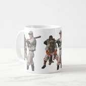 Vintage Baseball-Spieler Kaffeetasse (Vorderseite Links)