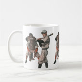 Vintage Baseball-Spieler Kaffeetasse (Links)