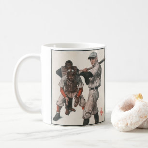 Vintage Baseball-Spieler Kaffeetasse