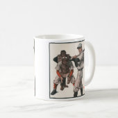 Vintage Baseball-Spieler Kaffeetasse (VorderseiteRechts)