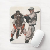 Vintage Baseball-Spieler Mousepad (Mit Mouse)