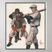 Vintage Baseball-Spieler Poster (Vorne)