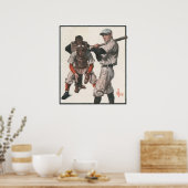 Vintage Baseball-Spieler Poster (Küche)