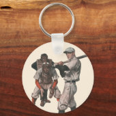 Vintage Baseball-Spieler Schlüsselanhänger (Vorderseite)