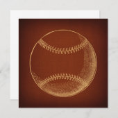 Vintage Baseball-Sportart Einladung (Vorne/Hinten)