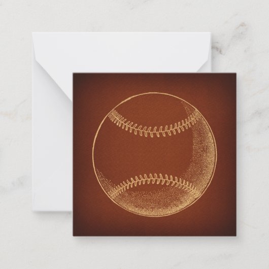 Vintage Baseball-Sportart Mitteilungskarte (Vorderseite)