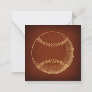 Vintage-Baseball-Sportkunst Mitteilungskarte