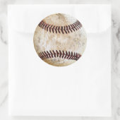 Vintage Baseball-Sticker für Handgeschriebene Runder Aufkleber (Tasche)