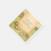 Vintage Baseball Storybook Baby Shower Serviette (Ecke)