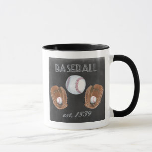 Vintage-Baseball-Tafel-Design Tasse