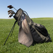 VIntage Baseball und Flag Golfhandtuch (Gras)