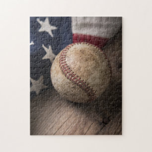 VIntage Baseball und Flag Puzzle
