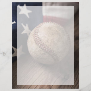 Vintage Baseball und Flagge Flyer