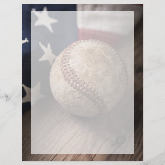 Vintage Baseball und Flagge Flyer (Vorne)