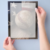 Vintage Baseball und Flagge Flyer (Hand)