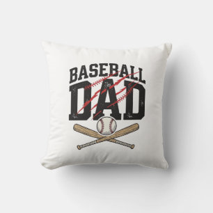 Vintage-Baseball-Vater-Distressed-Shirt mit Gravur Kissen