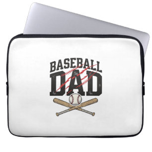 Vintage-Baseball-Vater-Distressed-Shirt mit Gravur Laptopschutzhülle
