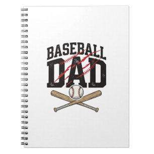 Vintage-Baseball-Vater-Distressed-Shirt mit Gravur Notizblock
